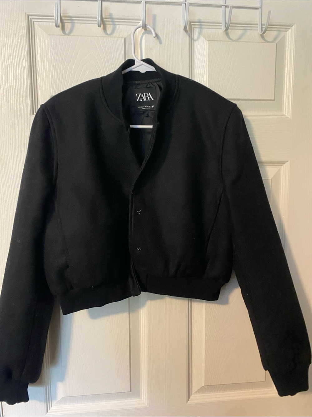 ZARA Black Bomber-Style Jacket